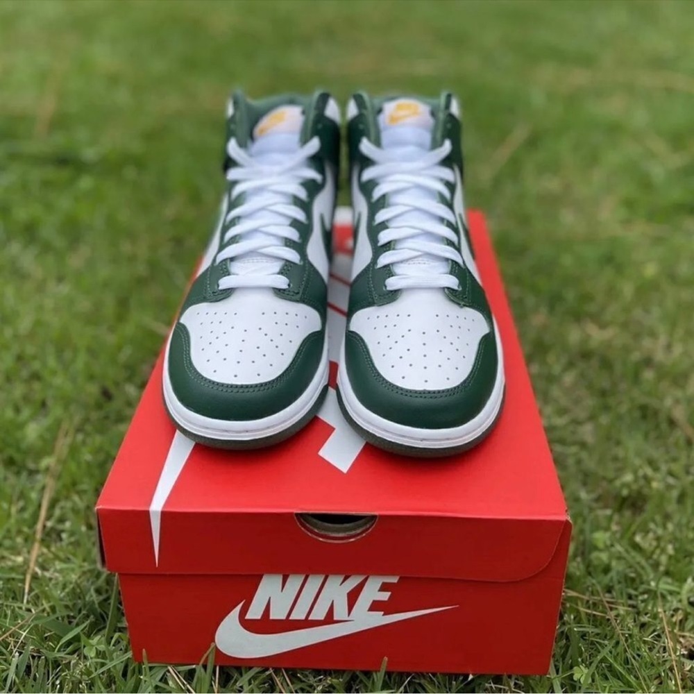 Nike Dunk High Australia Noble Green White Gold DD1399-300 - Picture 4 of 16